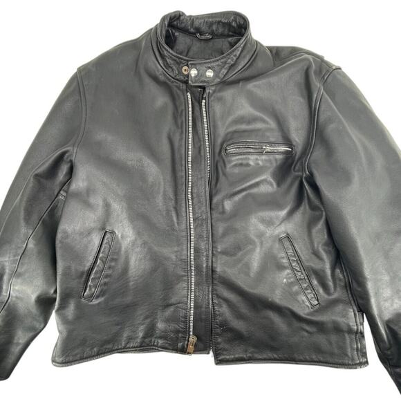 & Other Stories Other - UNIK Premium Men's Leather Jacket Biker Motorcycle Size 48